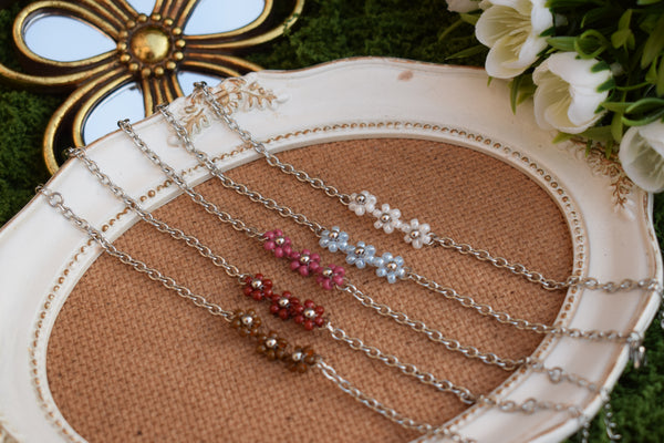 Bracelet Maille 3 Fleurs - Margot
